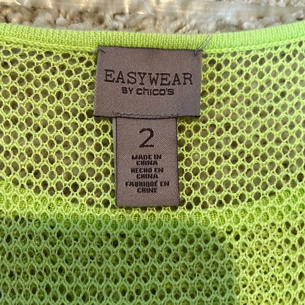 CHICO’S Easywear Mesh Netted Cover Up - 2 - Picture 9 of 12